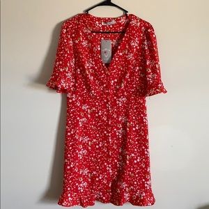 Flower print summer dress